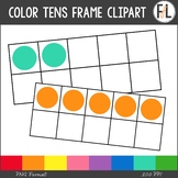 Tens Frames CLIPART - Primary Colors