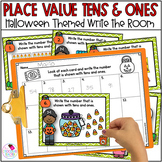 Place Value Tens and Ones Halloween Math Write the Room an