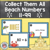 Tens and Ones Beach Numbers Task Card Activity