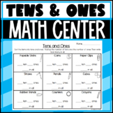 Tens and Ones Center Activity with Manipulatives Place Value