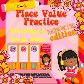Preview of Tens and Ones Digital Manipulatives Place Value Practice Google and Powerpoint