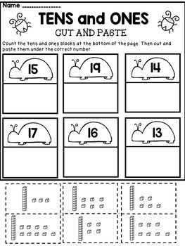 Place Value Kindergarten Tens and Ones Worksheets by Dana's Wonderland