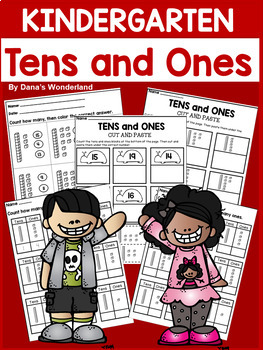 Preview of Place Value Kindergarten Worksheets Tens and Ones
