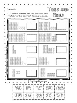 Tens and Ones Matching by Blue Raven Designs | TPT