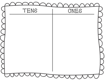 Tens and Ones Math Mat by Sandlin's First Grade Frogs | TPT