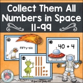 Tens and Ones Numbers in Space Task Card Activity