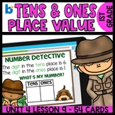 Place Value Chart Tens and Ones Boom Cards Math Centers 1s