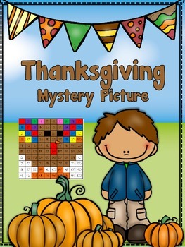 Preview of Tens and Ones Place Value Mystery Picture (Thanksgiving)