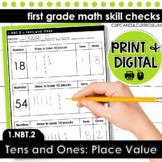 Tens and Ones Place Value Worksheets First Grade Math 1.NBT.2