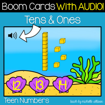 Preview of Math Boom Cards - Place Value Boom Cards for Teen Numbers & Tens and Ones