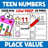 Tens and Ones | Teen Numbers Worksheets for Preschool and 