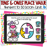 Place Value Tens and Ones - Spring Math - Easter - BOOM Cards™