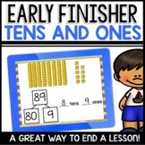 Tens and Ones Practice Numbers 40 to 100 Early Finisher Activity