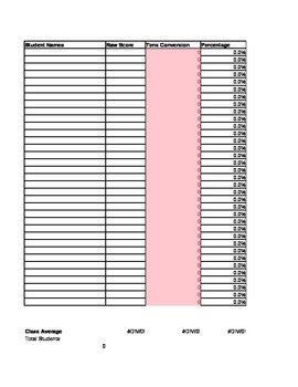 Preview of Tens and Percentage Conversion Chart/Sheet