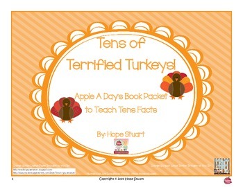 Preview of Tens of Terrified Turkeys:  Apple A Day's Book Packet to Teach Tens Facts