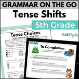 Tense Shifts 5th Grade Grammar Worksheets & Center Activit