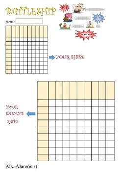 Preview of Tenses Battleship