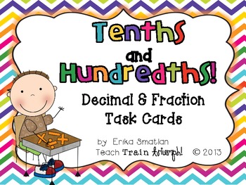 Preview of Tenths and Hundredths! {Decimal and Fraction Task Cards}