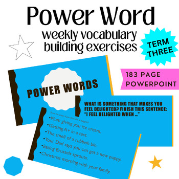 Preview of Term 3 Power Word - Weekly Vocabulary Exercises