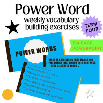 Preview of Term 4 Power Word - Weekly Vocabulary Exercises