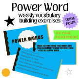 Term 4 Power Word - Weekly Vocabulary Exercises