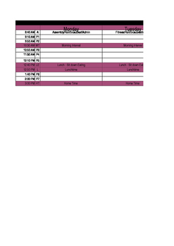 Preview of Term Daily Planner - Excel Version