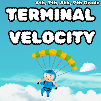 Preview of Terminal Velocity Printable Worksheet with Answers 6th 7th 8th Grades