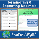 Terminating and Repeating Decimals - Digital and Print - G