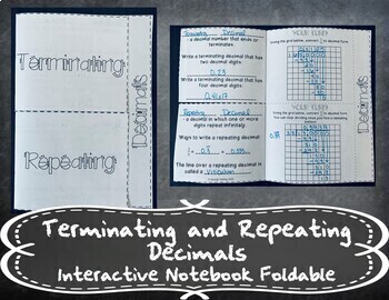 Preview of Terminating and Repeating Decimals Foldable + Distance Learning