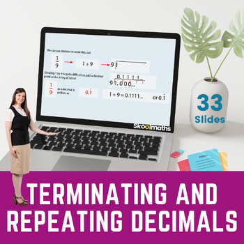 Preview of Terminating and Repeating Decimals Interactive Digital Lesson and Activities