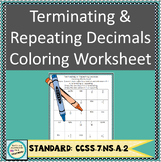 Terminating and Repeating Decimals Worksheet