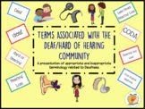 Terms Associated with the Deaf & Hard of Hearing Community