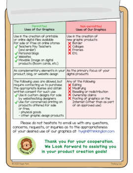 Terms Of Use Clip Art Thinking Lion By Pursuit Of Joyful Learning
