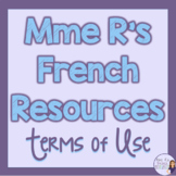 Terms of Use Mme R's French Resources