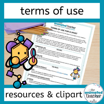 Preview of Terms of Use for The Animated Teacher Products and Clipart