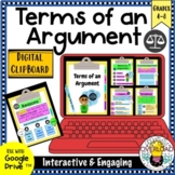 Terms of an Argument: Google Slides Digital Notebook|Edita