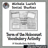 Terms of the Nazi Germany Holocaust Vocabulary Activity & Wrap-up