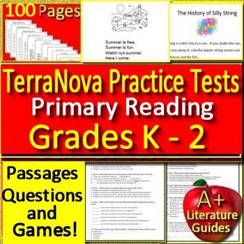 Preview of TerraNova Primary Reading Practice Tests AND Games - Grades K - 2 Terra Nova
