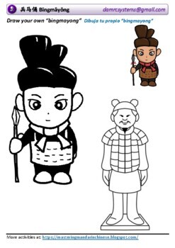 Preview of Terracota Warriors Activity (printable) Chinese-English-Spanish