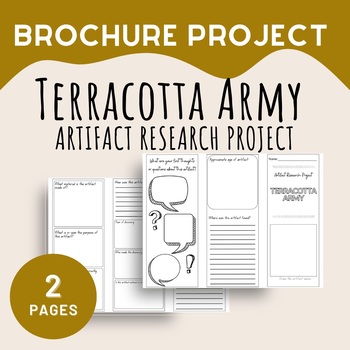 Preview of Terracotta Army Ancient Artifact Research Brochure, PDF, 2 Pages