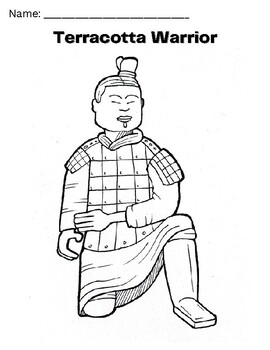 Preview of Terracotta Warrior Coloring Page