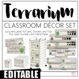 Terrarium/Succulent Classroom Decor Set (EDITABLE)