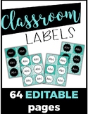 Terrifically Teal Classroom Labels