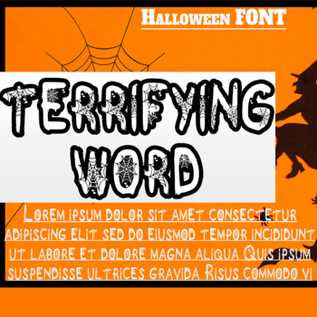 Preview of Terrifying Word,Halloween Font,Spooky Characters