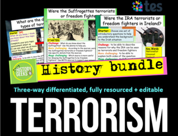 Preview of Terrorism History Bundle