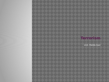 Preview of Terrorism Power Point