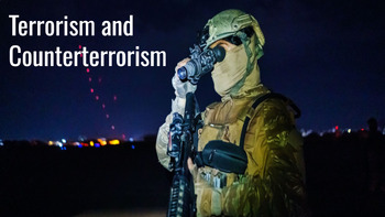 Preview of Terrorism: Slides + Guided Notes + Crossword + Current Event Assignment