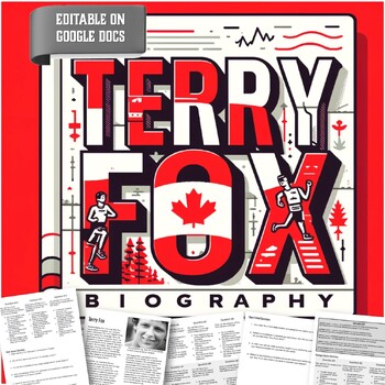 Preview of Terry Fox Biography  - Canadian Hero, Reading Comprehension Resource, Digital