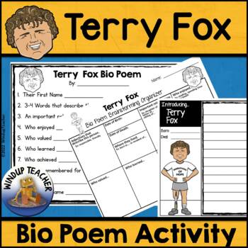 Preview of Terry Fox Biography Poem Activity and Writing Paper