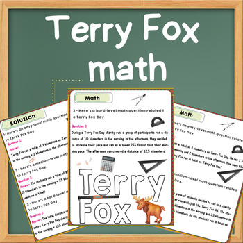 Preview of Terry Fox Day math Activity